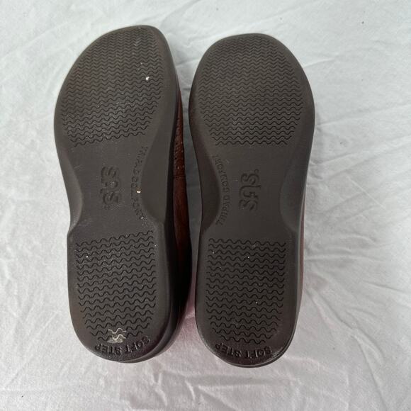 SAS Womens Comfort Shoes Size 8 Twin Slip On Loafers Brown Casual Classic - Picture 11 of 11